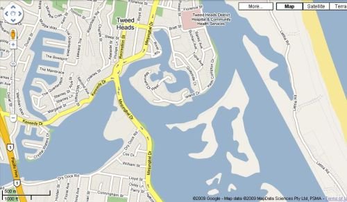 Map, Island Drive, Tweed Heads